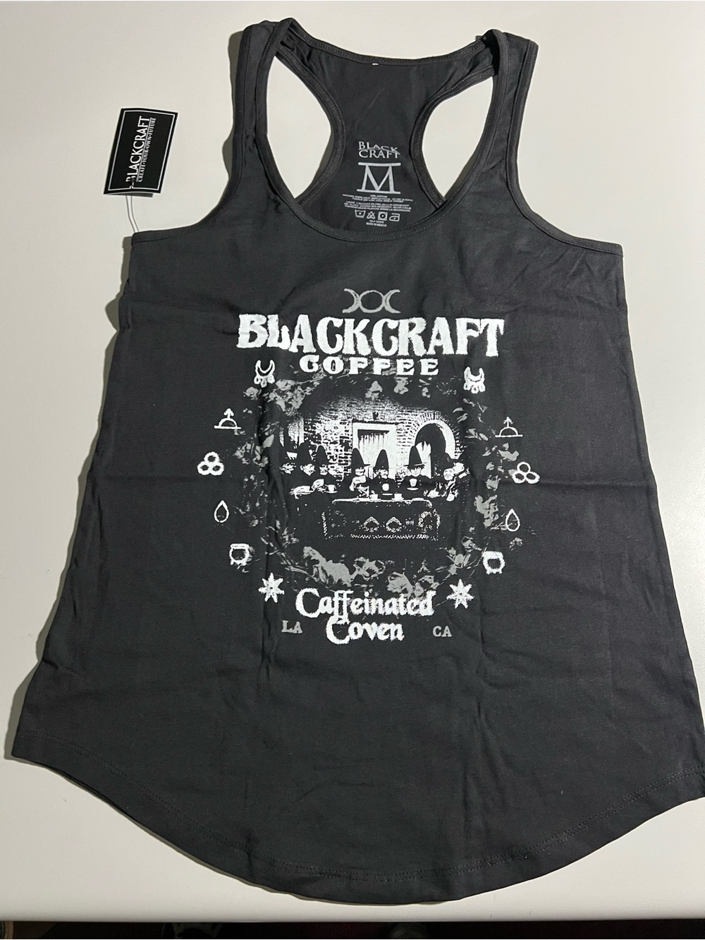 Blackcraft Cult Caffeinated Coven Black Racerback Tank - Women's M